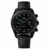 Dark Side of the Moon Pitch Black replica 311.92.44.51.01.004, black dial with pale green markers, leather strap