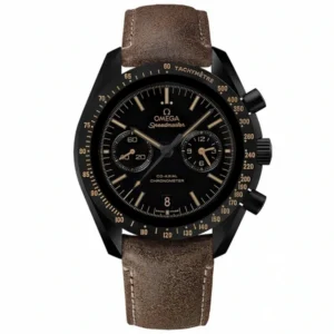 Dark Side of the Moon Vintage Black replica 311.92.44.51.01.006, black dial with beige hands, brown suede strap