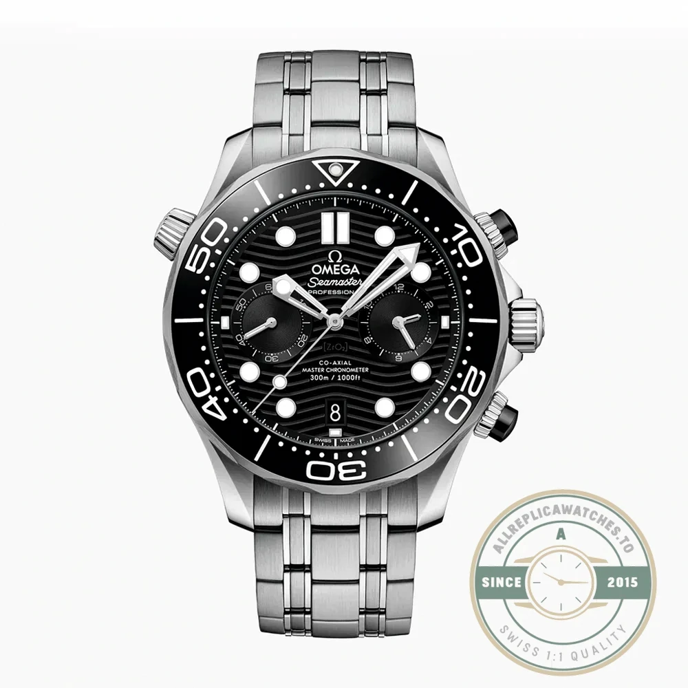Fake Omega Seamaster Black Dial 44mm 210.30.44.51.01.001 - Swiss Movement Replica Watch