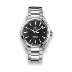 Omega Aqua Terra 15000 Gauss replica 231.10.42.21.01.002, black dial, yellow seconds hand, date at 3