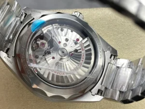 Display caseback with the rotor, blue film on the lug