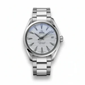Omega Aqua Terra silver dial replica 231.10.42.21.02.006, silver white wave dial, grey hands, date at 3