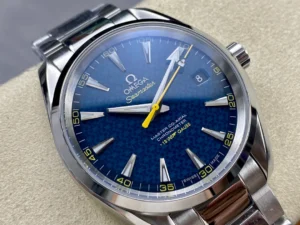 Dial from the left, yellow seconds hand across the dial