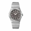Omega Constellation dark grey dial replica 123.10.38.21.06.001, sunray dial, batons, Roman numeral bezel