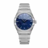 Omega Constellation blue textured dial replica 131.30.41.21.99.003, grained bezel with Roman numerals