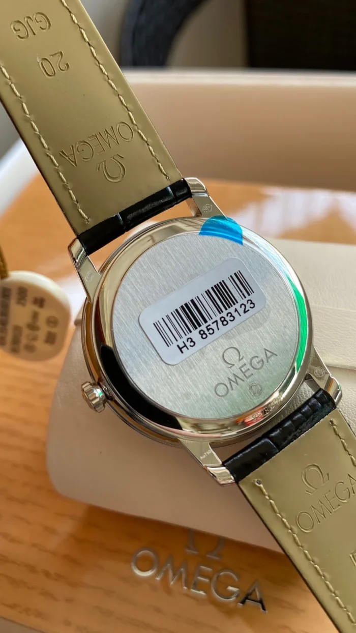 Caseback still carrying its barcode sticker