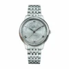 Omega De Ville 42mm replica 434.23.42.22.02.001, silver sunray dial with pointer date ring, Roman numerals, bracelet