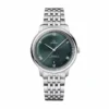Omega De Ville green dial replica 434.10.40.20.10.001, dark green sunray dial, Roman numerals, date at 6, bracelet