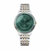 Omega De Ville Prestige green two tone replica 434.15.40.20.10.001, rose gold tone bezel, green pointer date dial