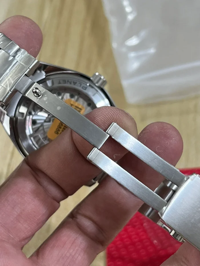Folding clasp opened in hand