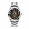 Omega Railmaster brown dial replica 235.16.38.20.13.004, brown fume dial with orange numerals and small seconds, bracelet