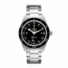 Omega Seamaster 300 replica 233.30.41.21.01.001, studio front view with black dial, black bezel and link bracelet