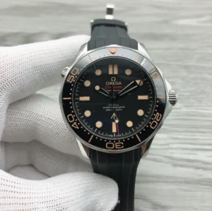 Omega Seamaster Diver 300M 007 Edition held in a white glove