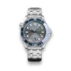 Omega Seamaster grey dial replica 210.30.42.20.06.001, grey wave dial, blue bezel, hologram sticker on the crystal, bracelet