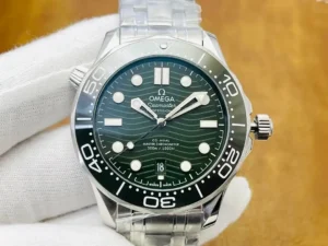 Omega Seamaster Diver 300M 210.30.42.20.10.001 in a white glove