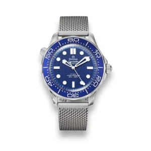 Omega Seamaster 60 Years of James Bond replica 210.30.42.20.03.002, blue wave dial, blue bezel with 60 at the top
