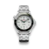Omega Seamaster 300M white dial replica 210.30.42.20.04.001, white wave dial with red Seamaster script, black bezel