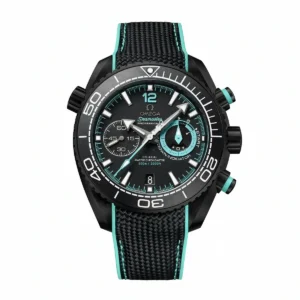Omega Seamaster Emirates Team New Zealand replica 215.92.46.51.01.003, black case, turquoise countdown subdial