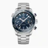 Omega Planet Ocean chronograph blue replica 215.30.46.51.03.001, blue dial and bezel, orange chronograph hand