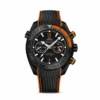 Omega Planet Ocean 600M orange chronograph replica 215.92.46.51.01.001, black dial, orange 12 and orange bezel segment