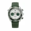 Omega Planet Ocean chronograph green replica 215.32.46.51.06.001, silver dial, green subdials and bezel