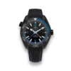 Omega Planet Ocean GMT blue replica 215.92.46.22.01.002, black case, blue numerals and GMT hand