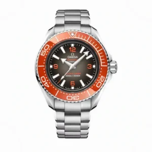 Omega Seamaster Ultra Deep replica, grey to black dial, orange bezel, bracelet