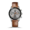 Omega Speedmaster Racing brown strap replica 329.32.44.51.06.001, grey dial, orange hands, black tachymeter bezel