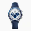 Omega Speedmaster Snoopy replica 310.32.42.50.02.001, silver dial, Snoopy at 9, navy counters, blue bezel and strap