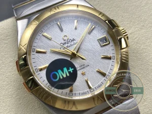 Constellation 38mm case side profile with crown detail