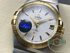 Omega Constellation on wrist in natural lighting