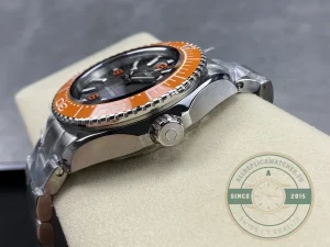 Seamaster case side profile with crown detail