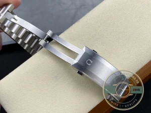 Omega Seamaster Orange on wrist in natural lighting