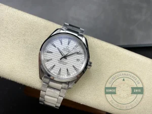 Omega Seamaster on wrist in natural lighting