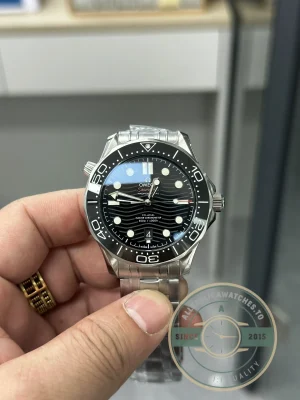 Seamaster 42mm case side profile with crown detail