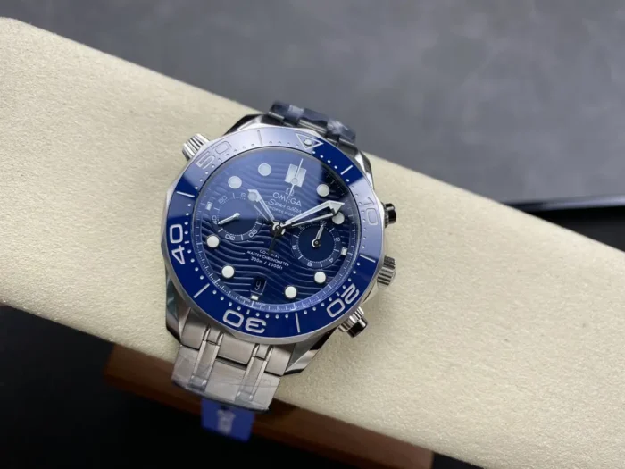 Close-up of steel bezel and dial markers