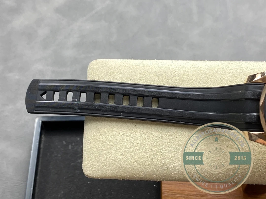 Caseback view showing Co-Axial movement through sapphire crystal