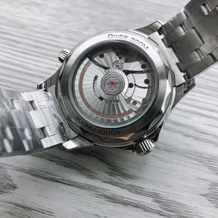 Close-up of steel bezel and dial markers