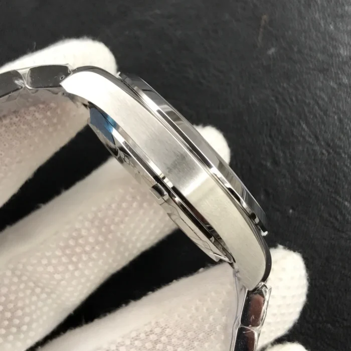 Omega Seamaster Blue on wrist in natural lighting