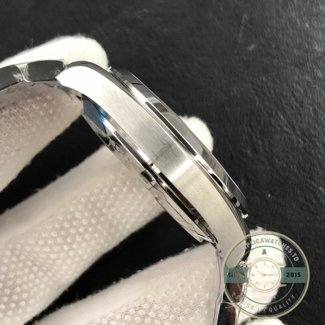 Omega Seamaster Blue on wrist in natural lighting