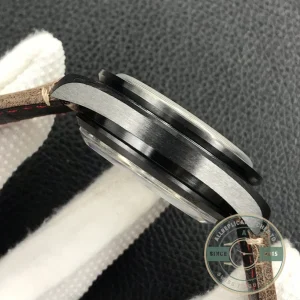 Caseback view showing Co-Axial movement through sapphire crystal