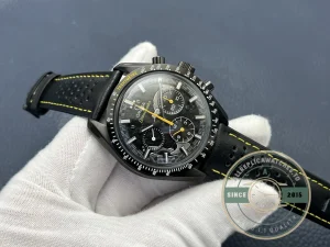 Omega Speedmaster on wrist in natural lighting