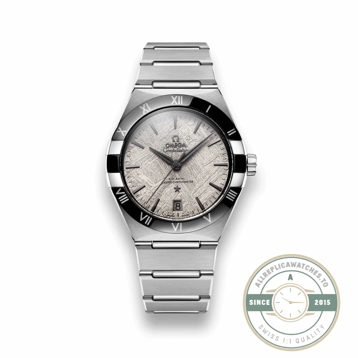 Omega Constellation Grey dial front view