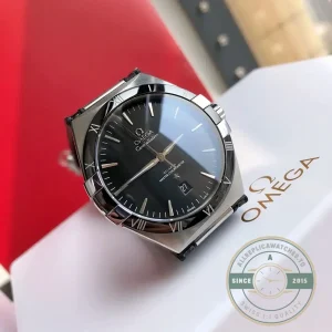 Brown leather strap with stainless steel folding clasp