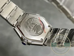 Steel bracelet strap detail with clasp