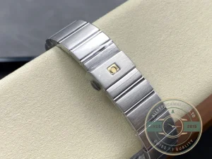 Constellation 38mm case side profile with crown detail