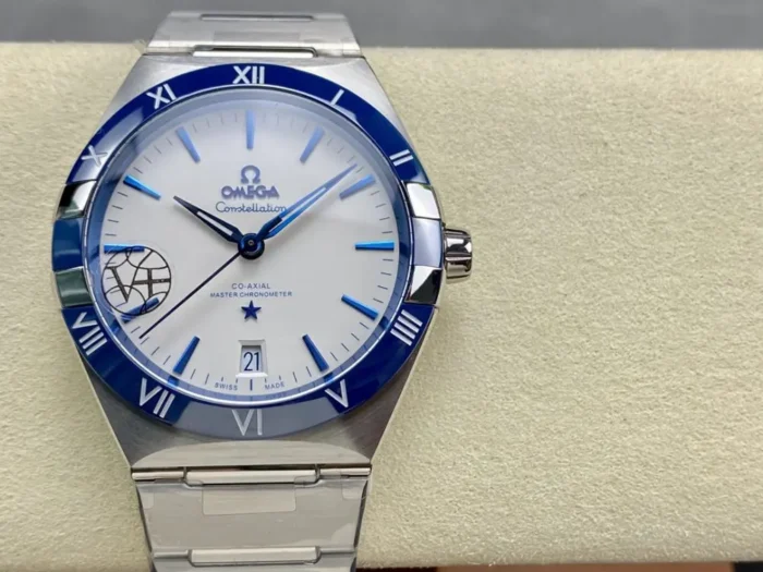 Omega Constellation on wrist in natural lighting