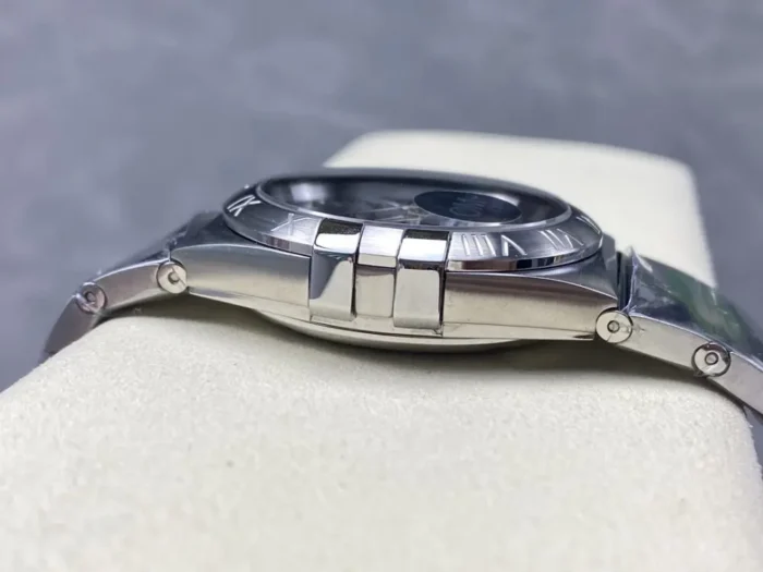 Steel bracelet strap detail with clasp