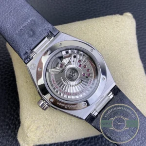 Omega Constellation Black on wrist in natural lighting