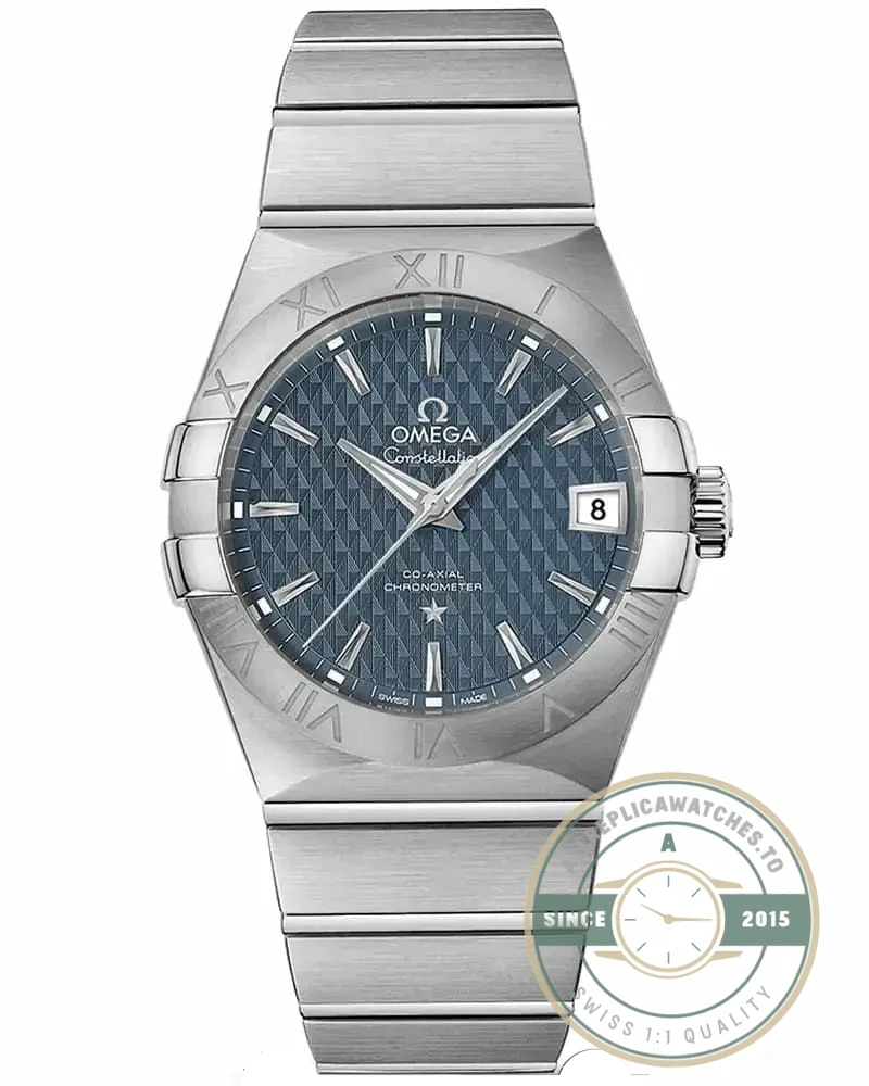 Omega Constellation Blue dial front view